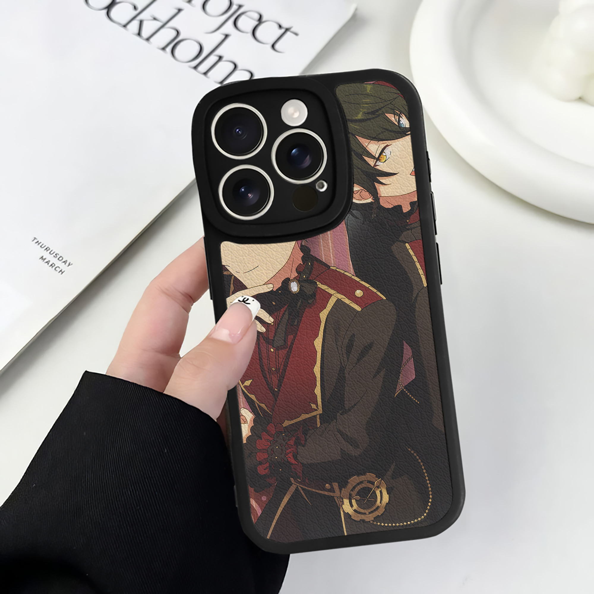 （画像用） あんさんぶるスターズ! Ensemble Stars 【iPhone 16シリーズ対応】シリコンスマホケース（レザー調） 材質：シリコン